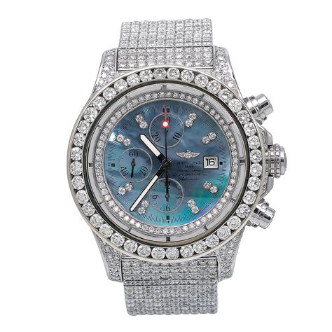 fully iced out breitling replica|breitling super avenger 48mm.